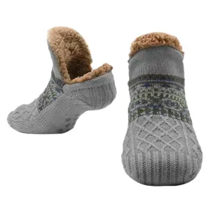 Rutschfeste Hausschuh-Socken Unisex – Warm, Flauschig & Dick Gefüttert | Winter & Zuhause